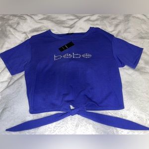 Bebe tie back terry tee